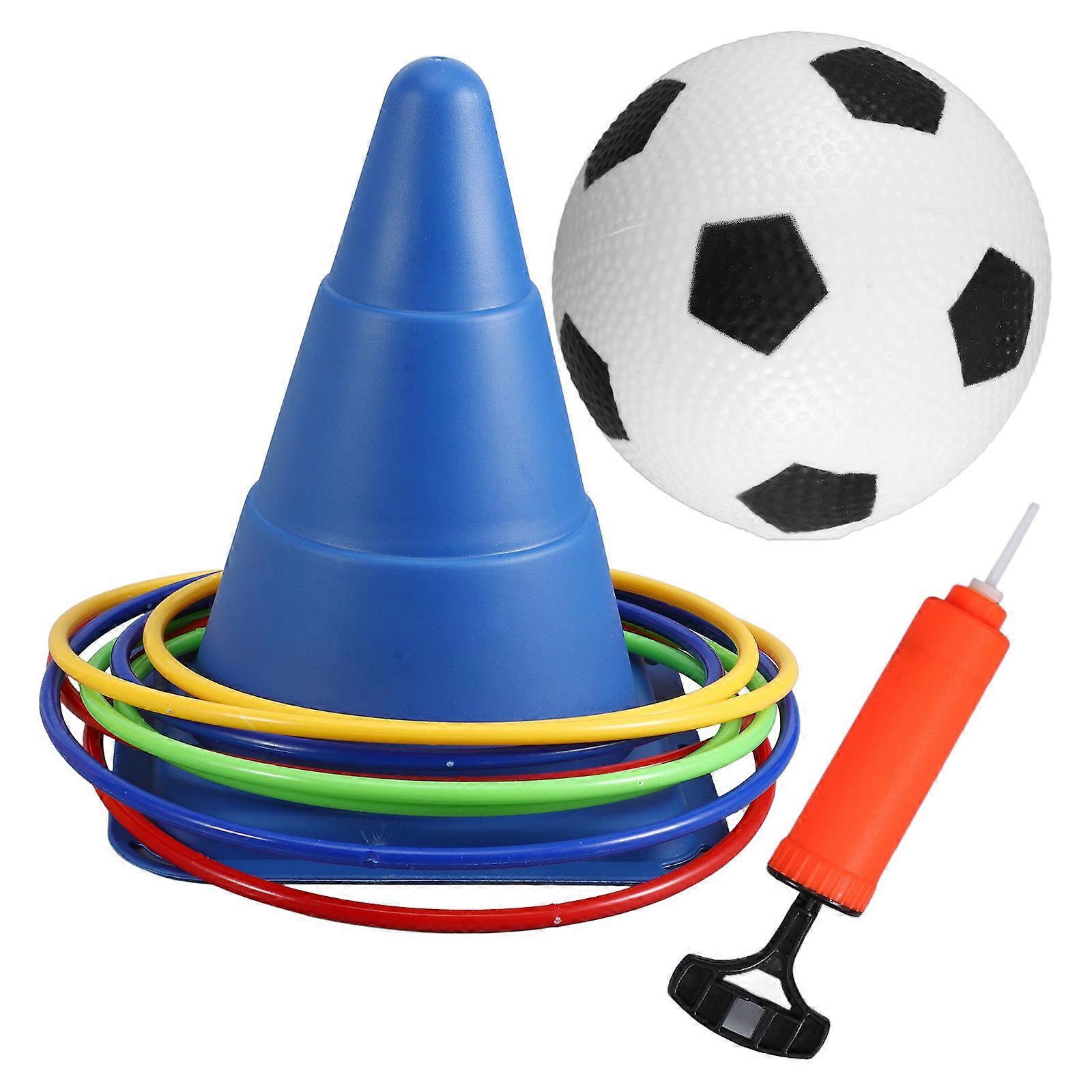 1 Set of Kids Outdoor Throwing Ring Game Toys Plastic Cone Toss Rings Game Set