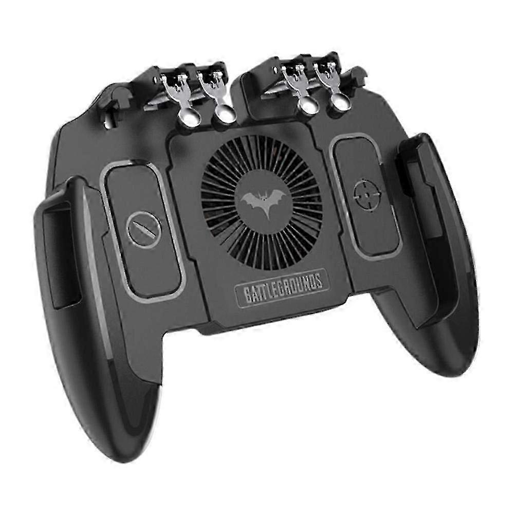 For PUBG Mobile Joystick Controller L1R1 Trigger Gamepad for iOS Android Six 6 Finger Elements Mobile Gamepad Cooling Fan