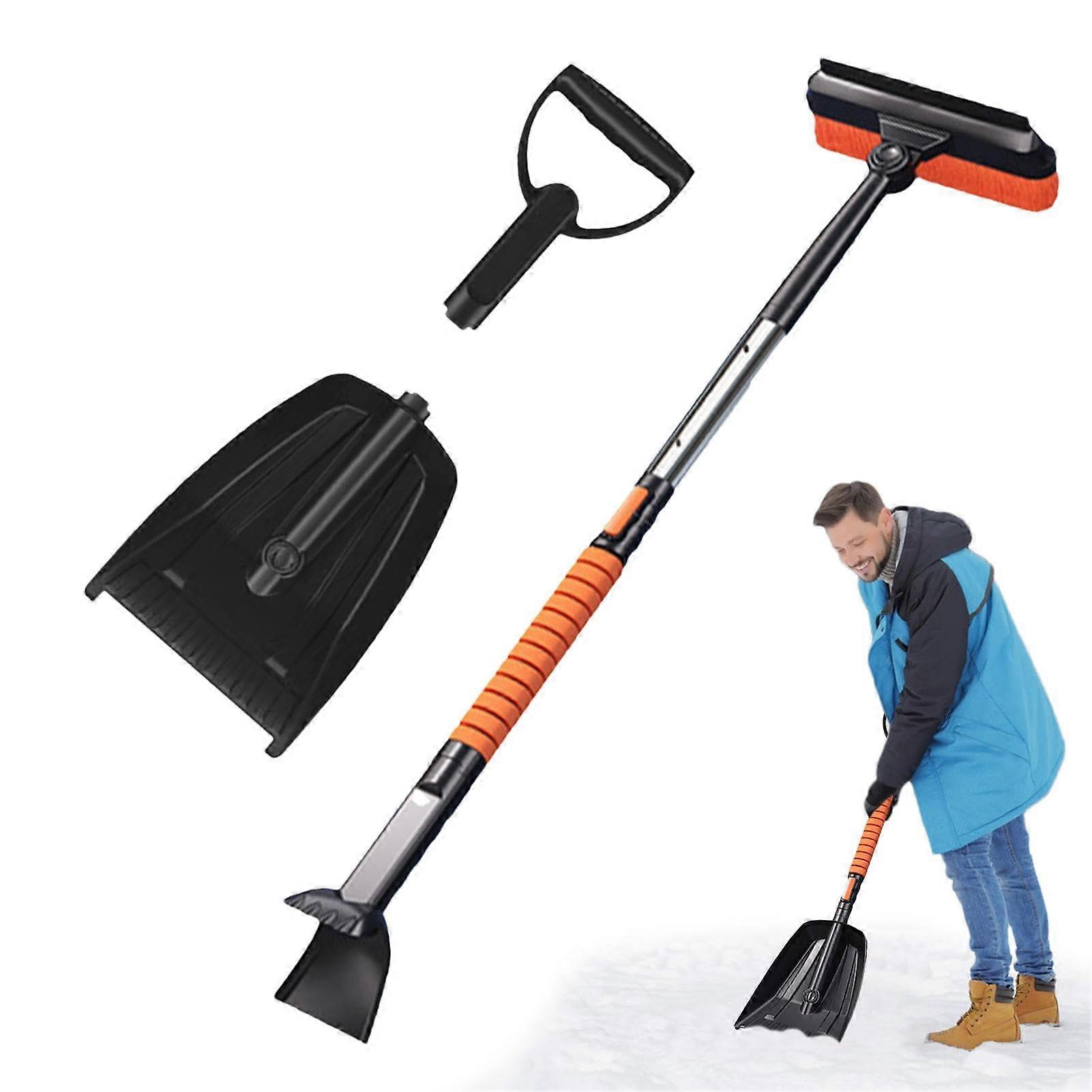 Ice Scraper, Snow Brush, Folding Shovel Set Foldable Portable Snow Scraper