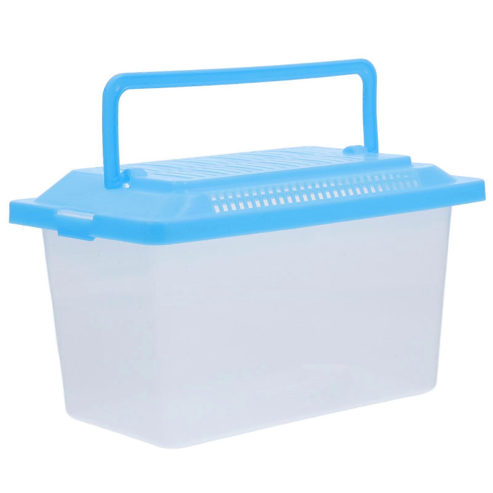 Reptile Feeding Box Aquarium for Turtles Goldfish Deep Capacity Transparent Tank for Easy Water Change and Observation Pet Container for Reptiles