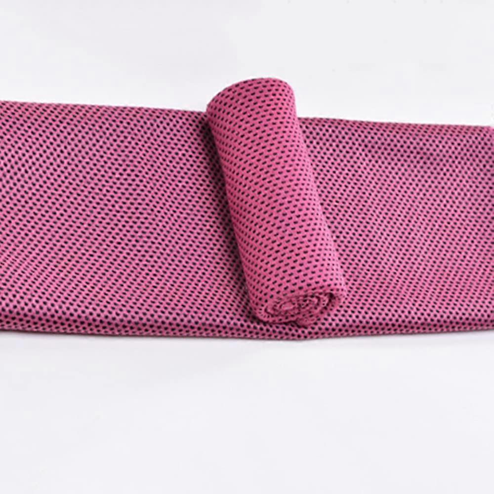 Cooling Towel for Sports Fitness, 6 Colors Microfiber Towel / Cooling Towel for Running, Trekking, Travel Yoga, Cooling Towel 1 piece. Rose red.
