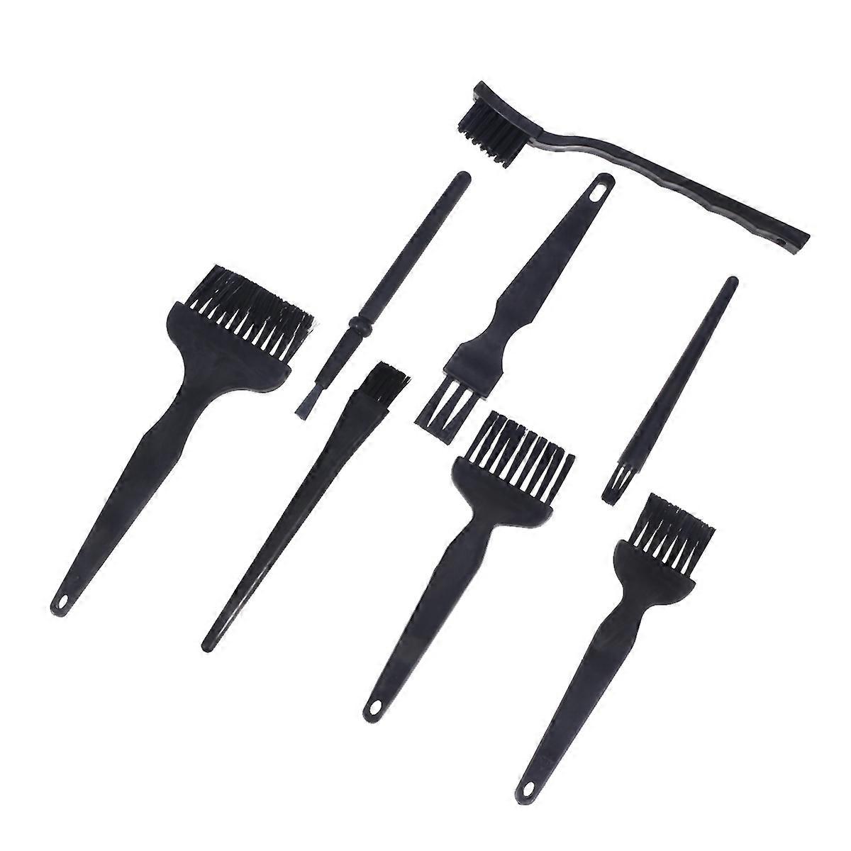 Small Computer Brush 8Set Black DIY Repair Users