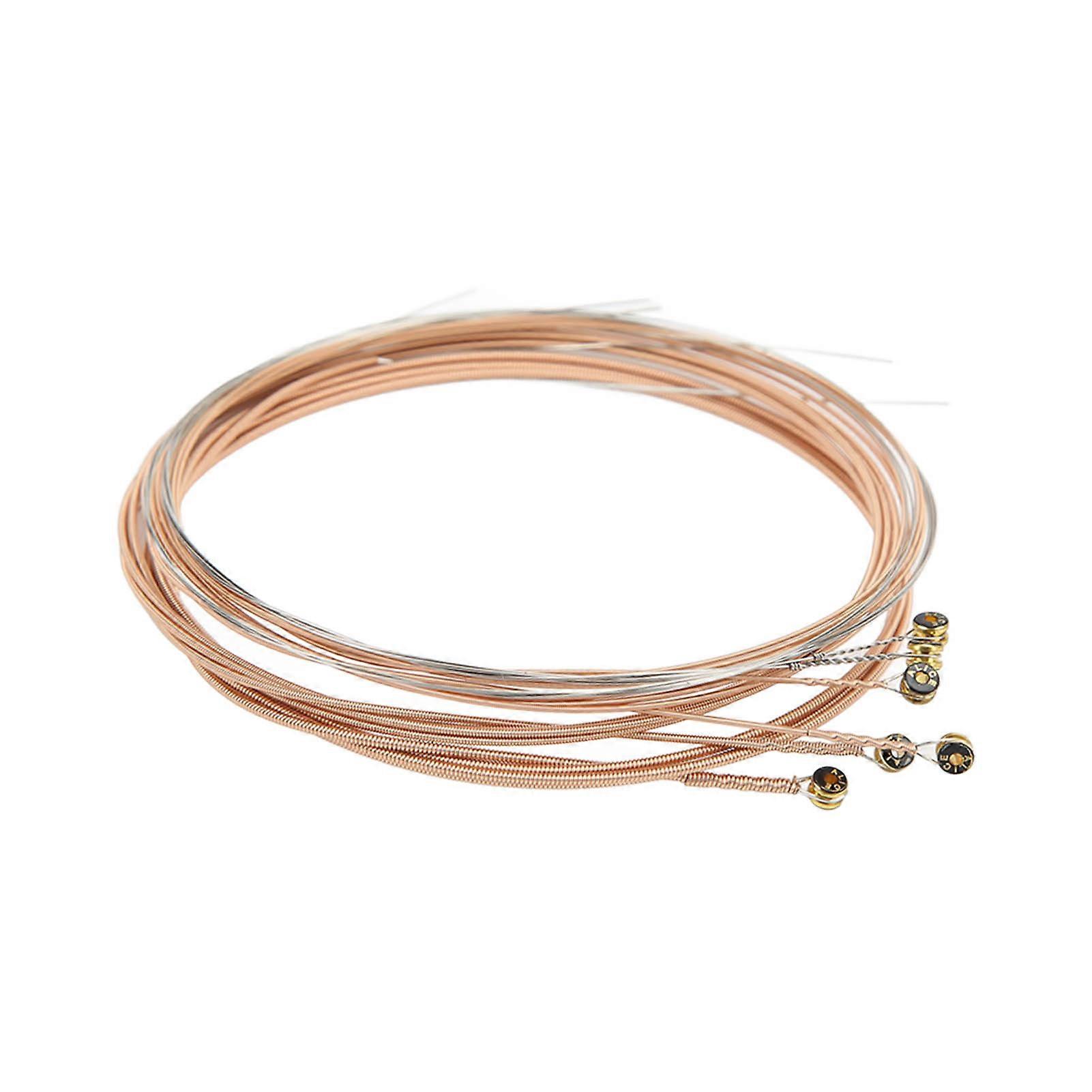 6PCS Acoustic Guitar String Replacement Coated Rustproof Winding Strings with Ball Head