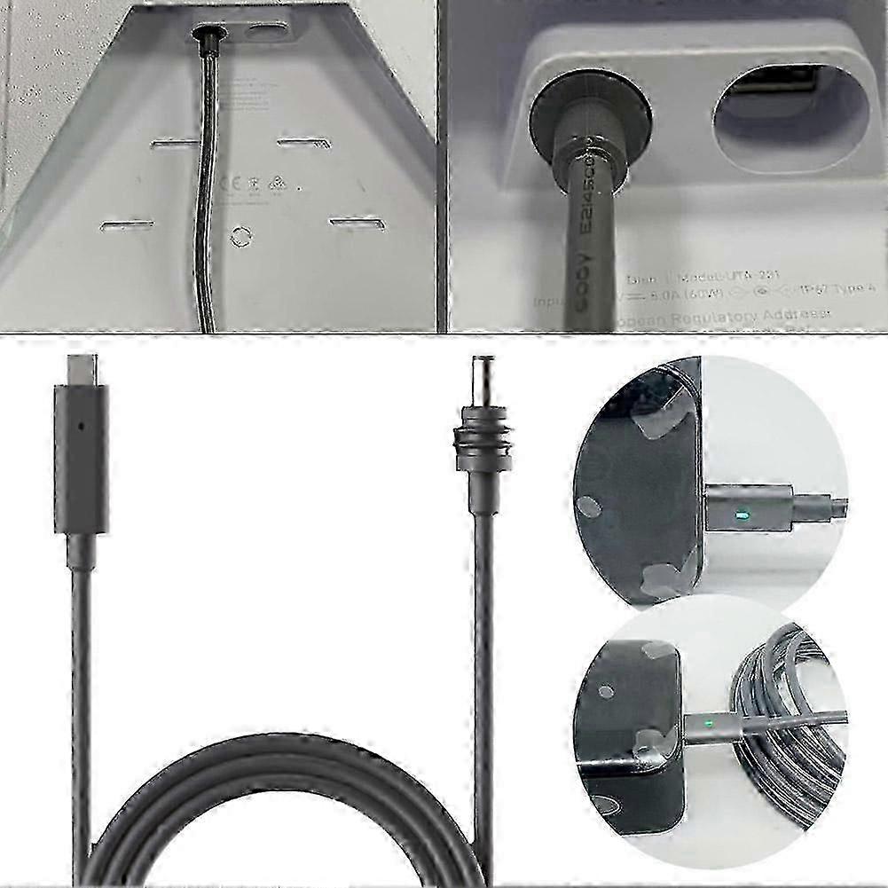 for STARLINK Mini USB-C to D C Power Cord 100W with Lights, Seven Color Lights hwy