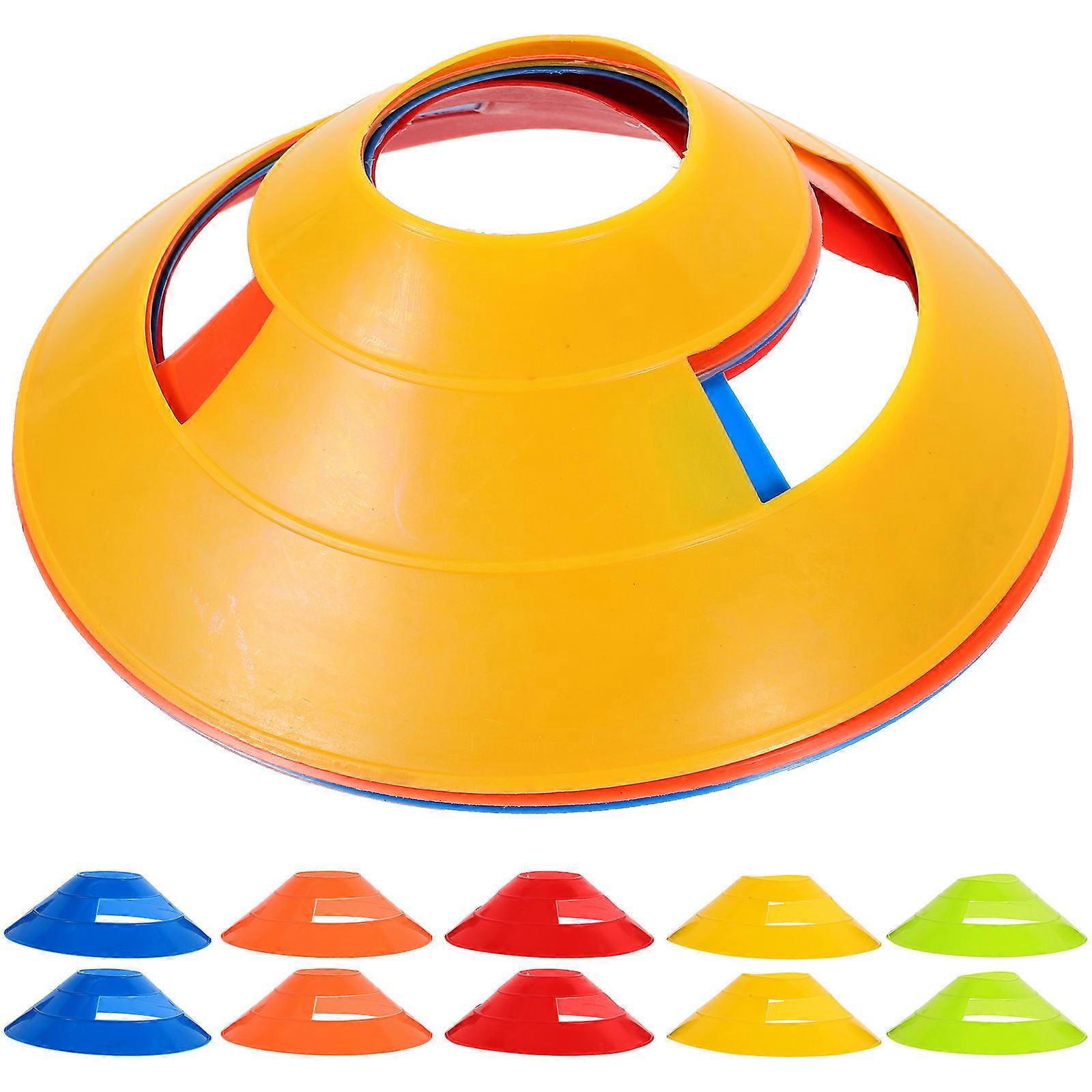 25pcs Soccer Training Cones, PE Sports Markers for Football & Basketball, Bright Visible Obstacles for Agility and Skill Development