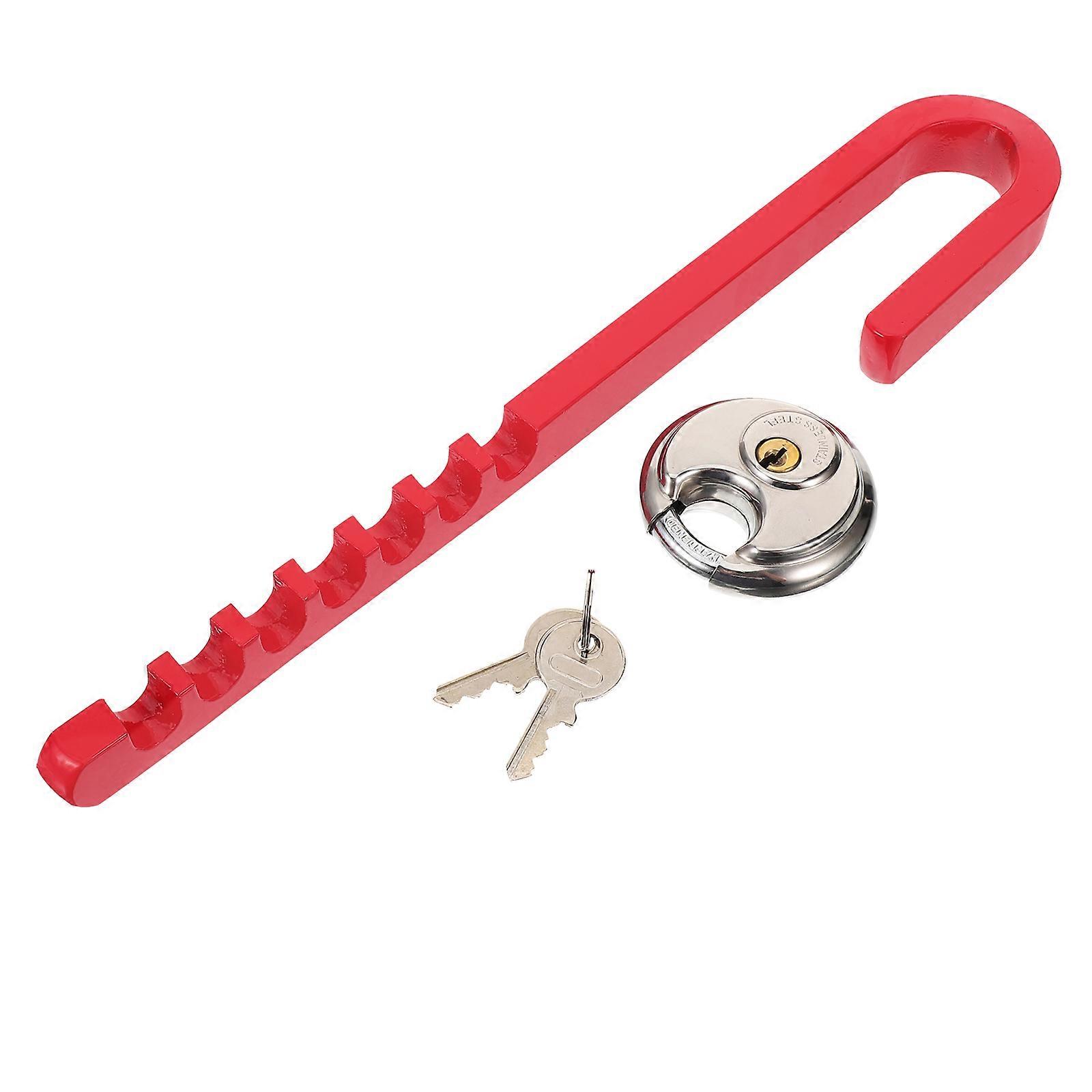 1 Set Trailer Wheel Lock Heavy Duty Reinforced Lock With Keys Construction For Trailers And Vehicles Easy To Use And Reliable Performance
