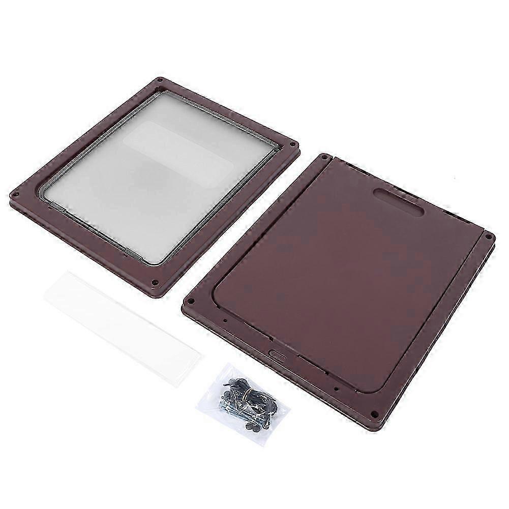 High-quality Dog And Cat Safety Door, Free Access To The Door Wall, Easy To Install (brown)