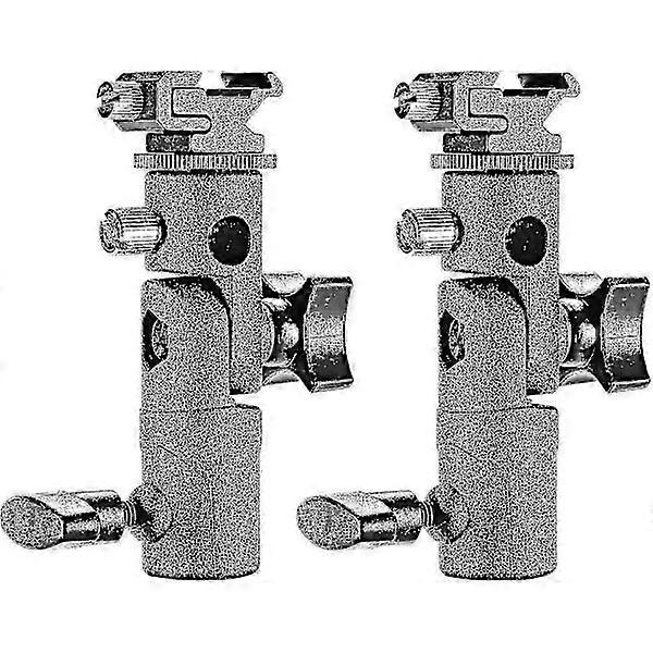 2 pcs Professional Universal E-Type Camera Flash Speedlite Bracket Swivel Light Stand Mount