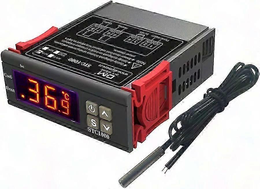 STC-1000 Digital Temperature Controller 12V 10A with NTC Probe for Proofing Heating Cooling Hatch Thermostat