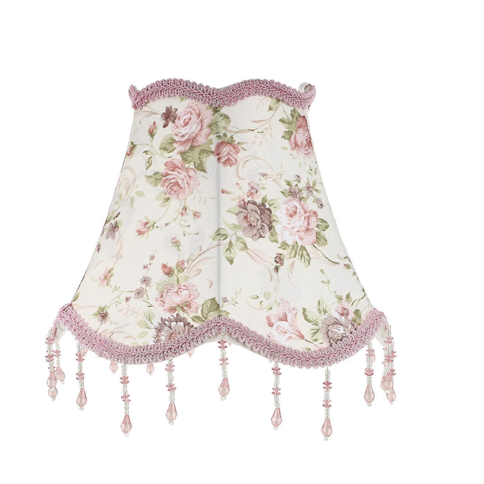European Style Lamp Shade Round Top Wide Bottom Dustproof Decorative For Desk Decoration 9.8×9.8×7.5in 1Set