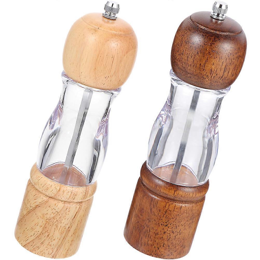 Hemoton 2Pcs Small Handheld Salt and Pepper Shakers for Household Use