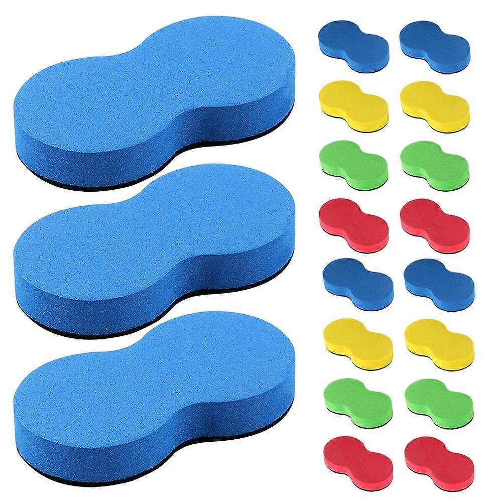 Small Whiteboard Erasers Assorted Color 6.50X3.50X1.00CM EVA Felt Chalk Removal For Classrooms Offices 80Pcs