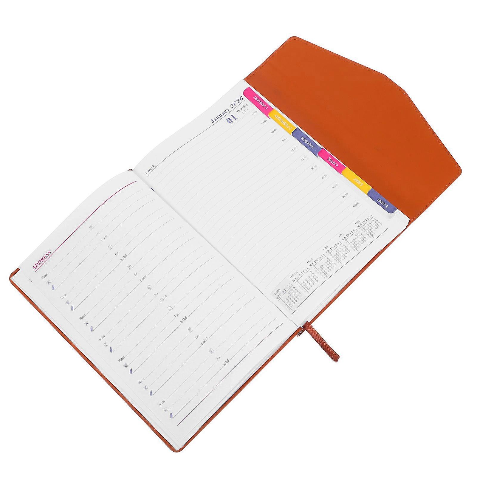 Daily Schedule Notebook with Thick Paper for Home Office Meetings – Modern Design for Efficient Task Management