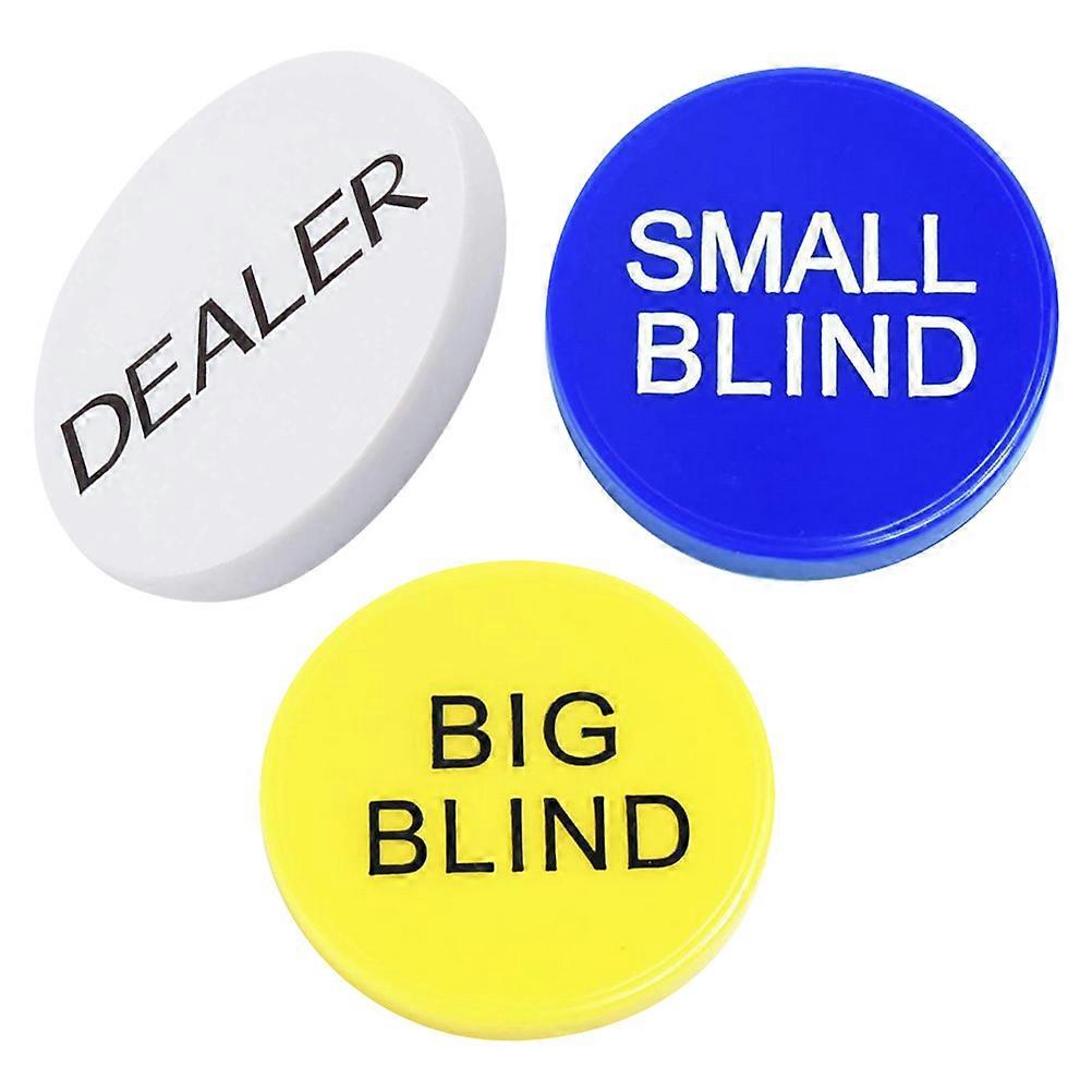 3Pcs Chips Game Counting Chips Poker Tokens Game Accessory
