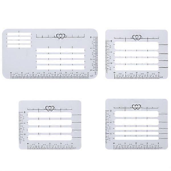 4pcs Craft Address Guide Notebook Multifunctional Letter Envelope Stencil Template