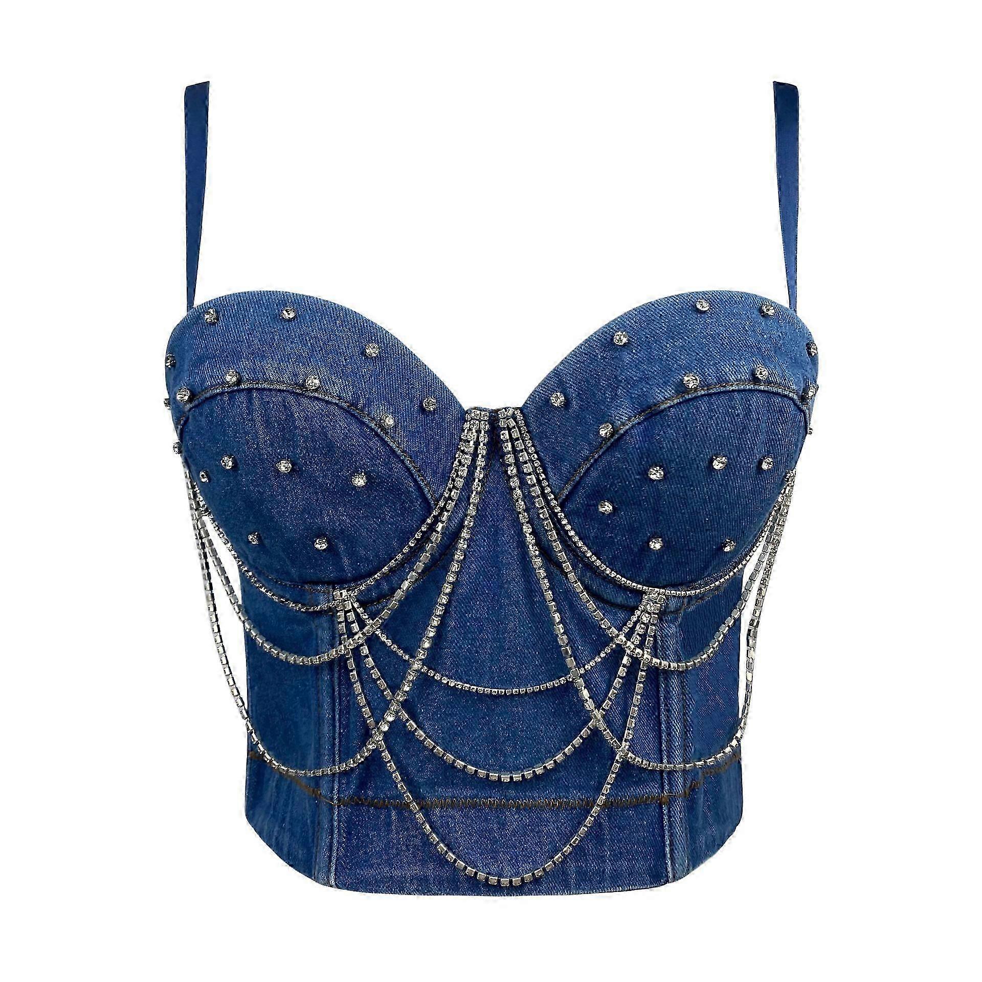 レディースタッセルスタッズダイヤモンドデニムブラスコスチューム