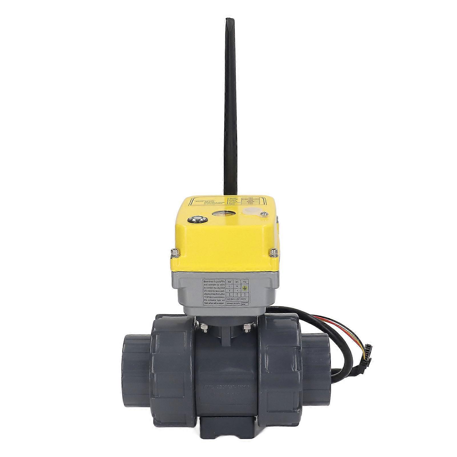 WIFI Smart Elektrischer Kugelhahn PVC IP67 APP Fernbedienung Wasserkugelhahn 110-230V 15W 50N. M