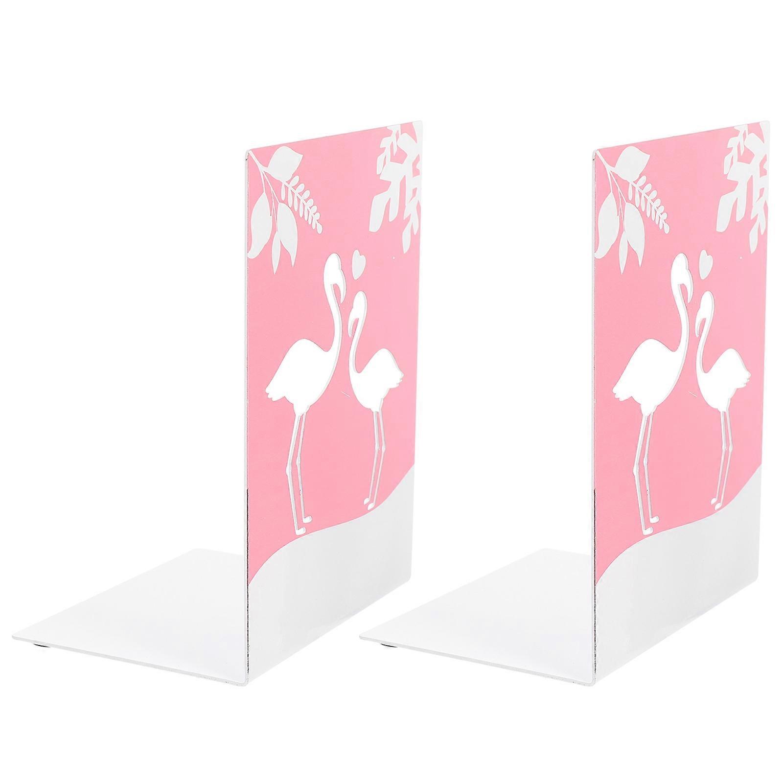 Flamingo Iron Art Book Stoppers 2Pcs Pink with Iron Build for Home