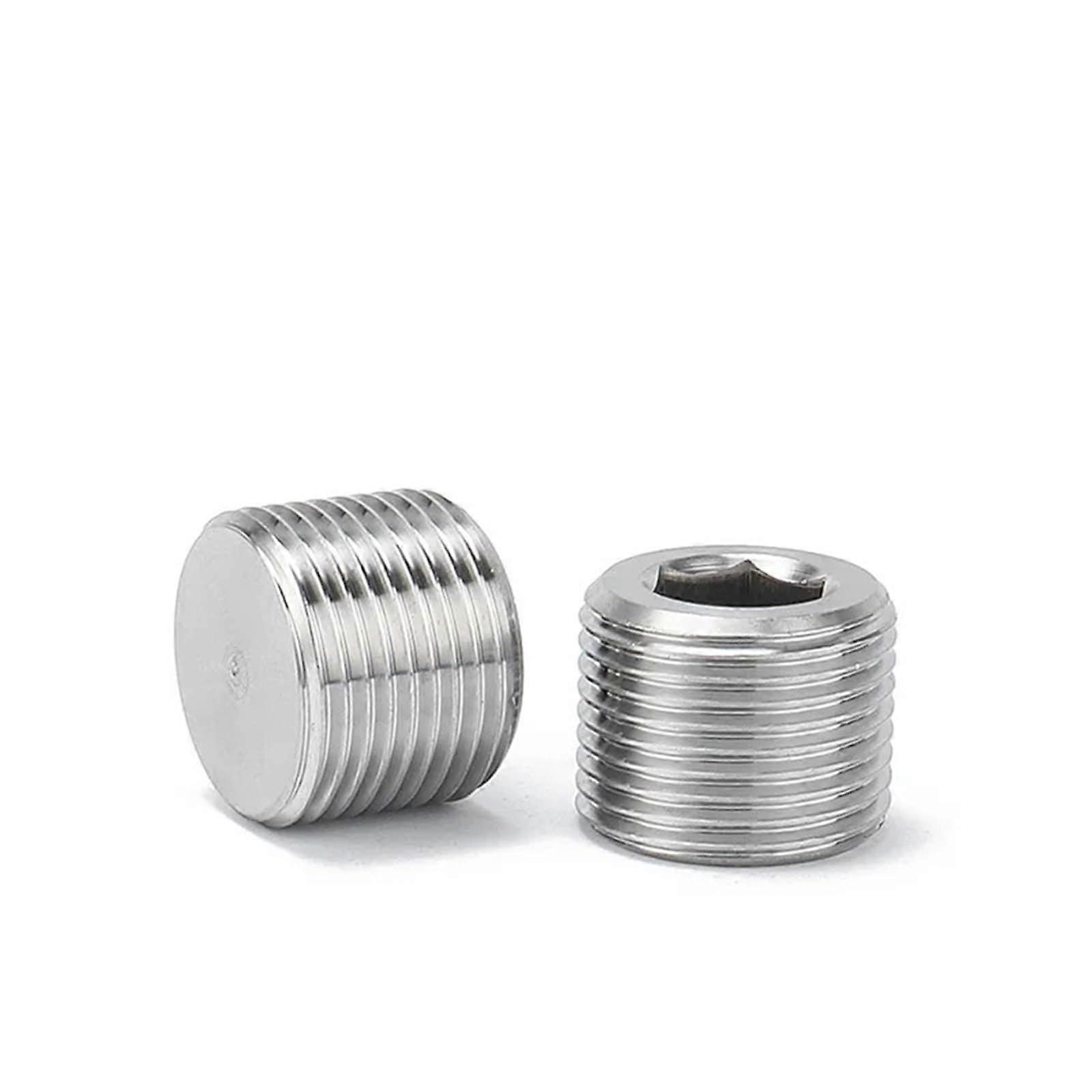 Hexagonal NPT 1/8' 1/4' 3/8' 1/2' 304 Stainless Steel Hexagonal Pneumatic Fitting End Cap 1Pcs (1PC NPT 11/4')