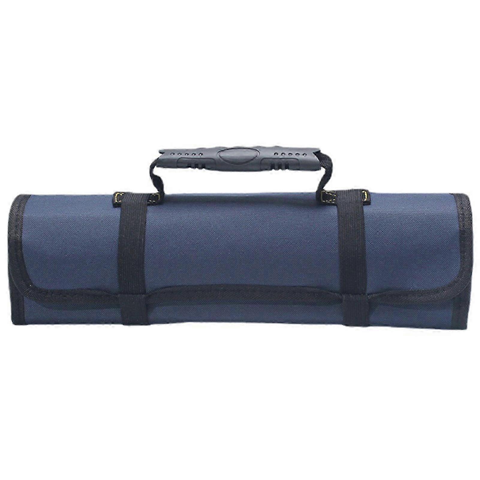 Roll Up Tool Bag Oxford Cloth Multi Pocket Thickened Handle Zipper Tool Bag for Electricians