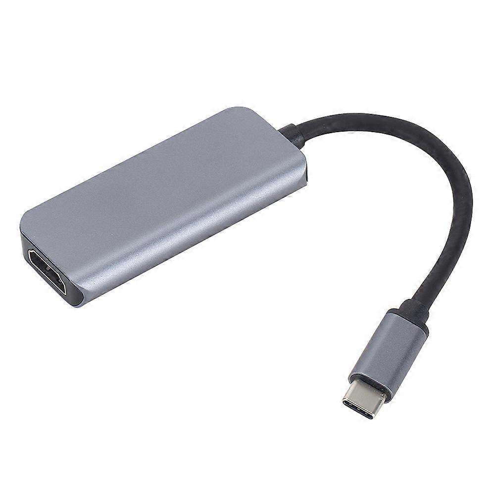 USB Adapter For Computer With 3 In 1 Multi Port Functionality In Silver Color And Aluminum Alloy Material For Business Travel 1Pcs