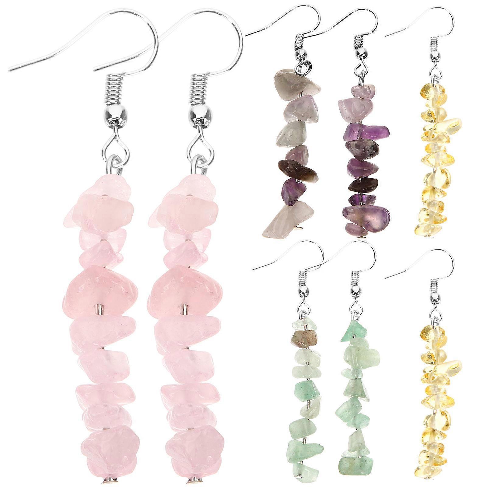Brincos de cristal pendentes para mulheres estilo gota na moda todos os dias usando 4 pares