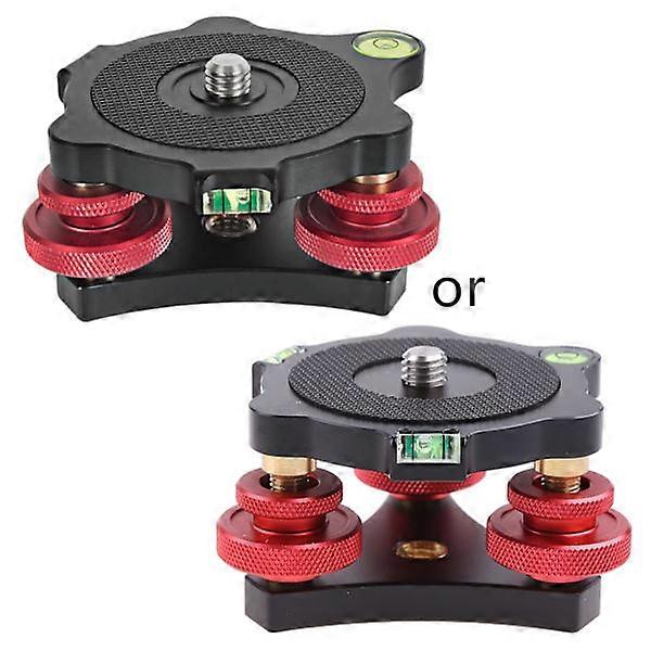 LP-64 Tri-wheel Precision Leveler with Bubble Level Tripod Leveling Base with 3/8" Screw Hole