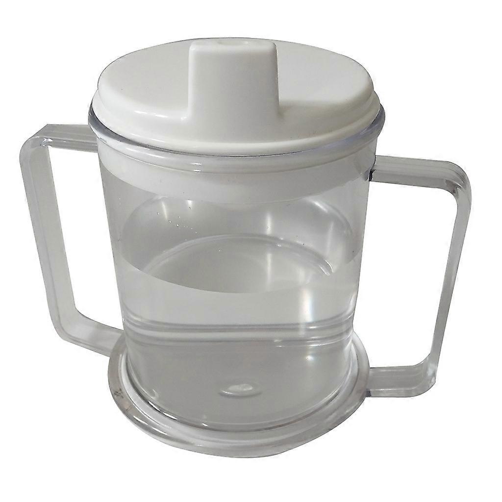 1 件精致的 BPA 鸭杯免费 PP 饮用水杯出水杯固体喂食两手手柄防溢出杯