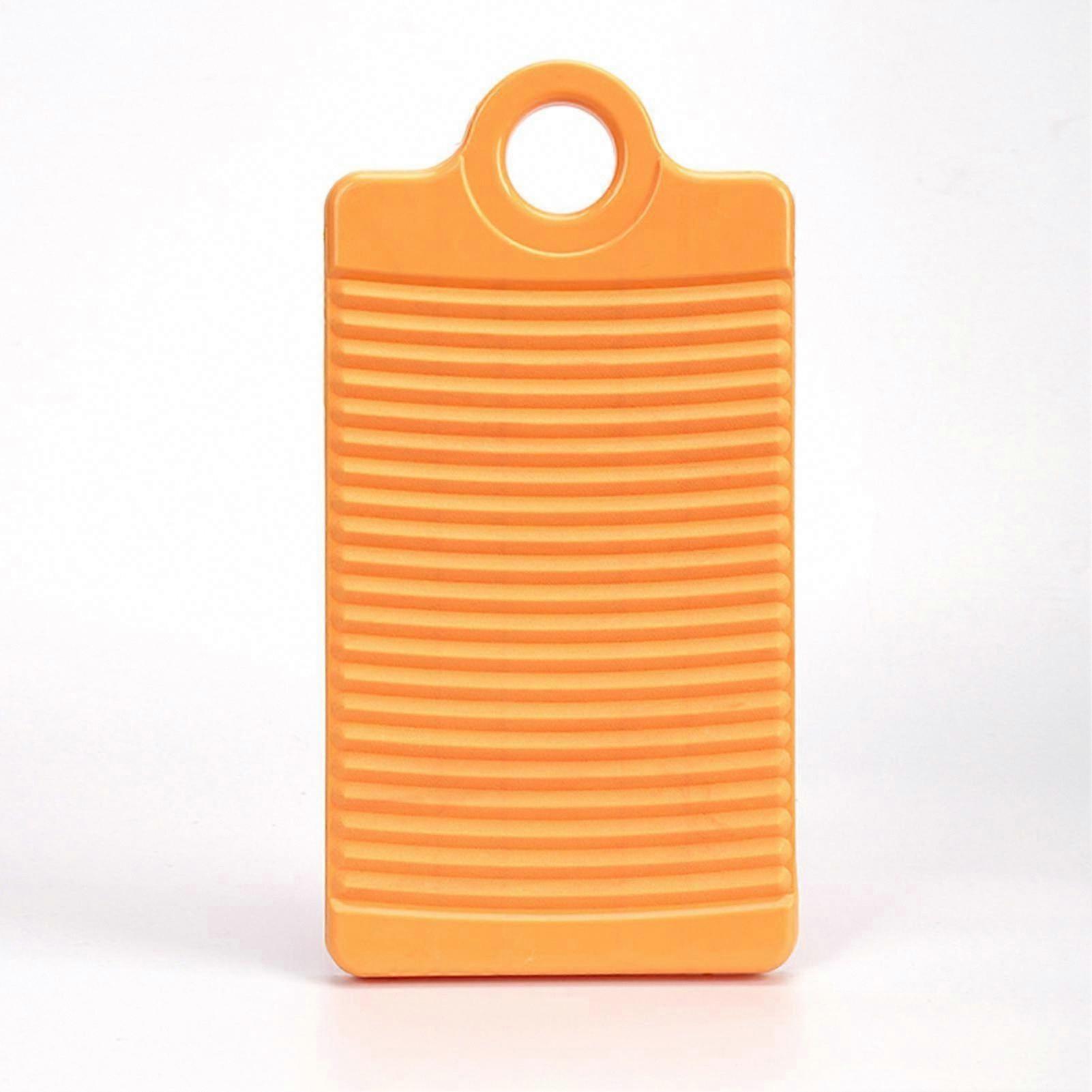 Compact Washboard With Non-slip Slot Lightweight Pp Material Portable Scrubbing Handyellow