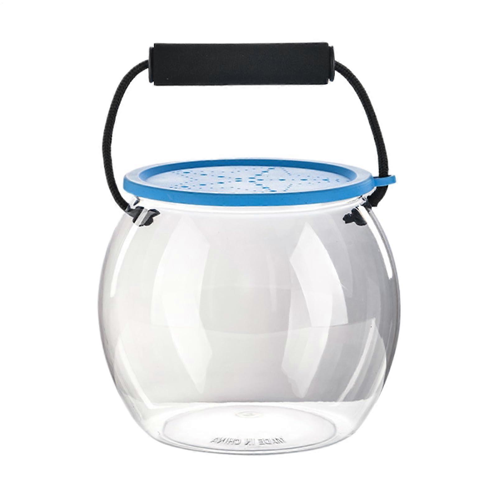 Fish transport container  Storage for fish, breathable transparent carrying container for aquariums at home, outdoor, desk, on the go