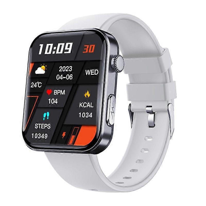 Smart Watch with 2.01 inch Screen, Bluetooth Calling, Health Monitoring (Black)