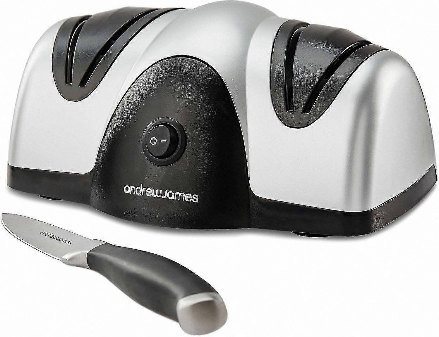 Kitchen Knife Sharpener with 2 Grinding Wheels | Electric Sharpener for Chef Knives | Effortless Sharpening Tool