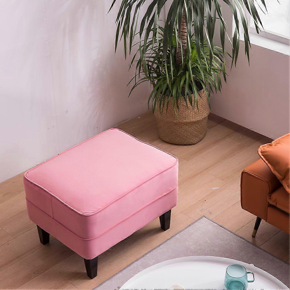 Bedroom Large Soft Frosted Velvet Footstool
