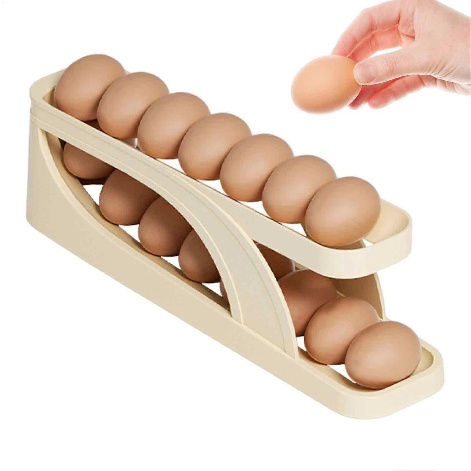 Drehbares Eiertablett Rotating Two-Tier Egg Holder Tabletop Egg Organizer Space-Saving Fridge Kitchen Home