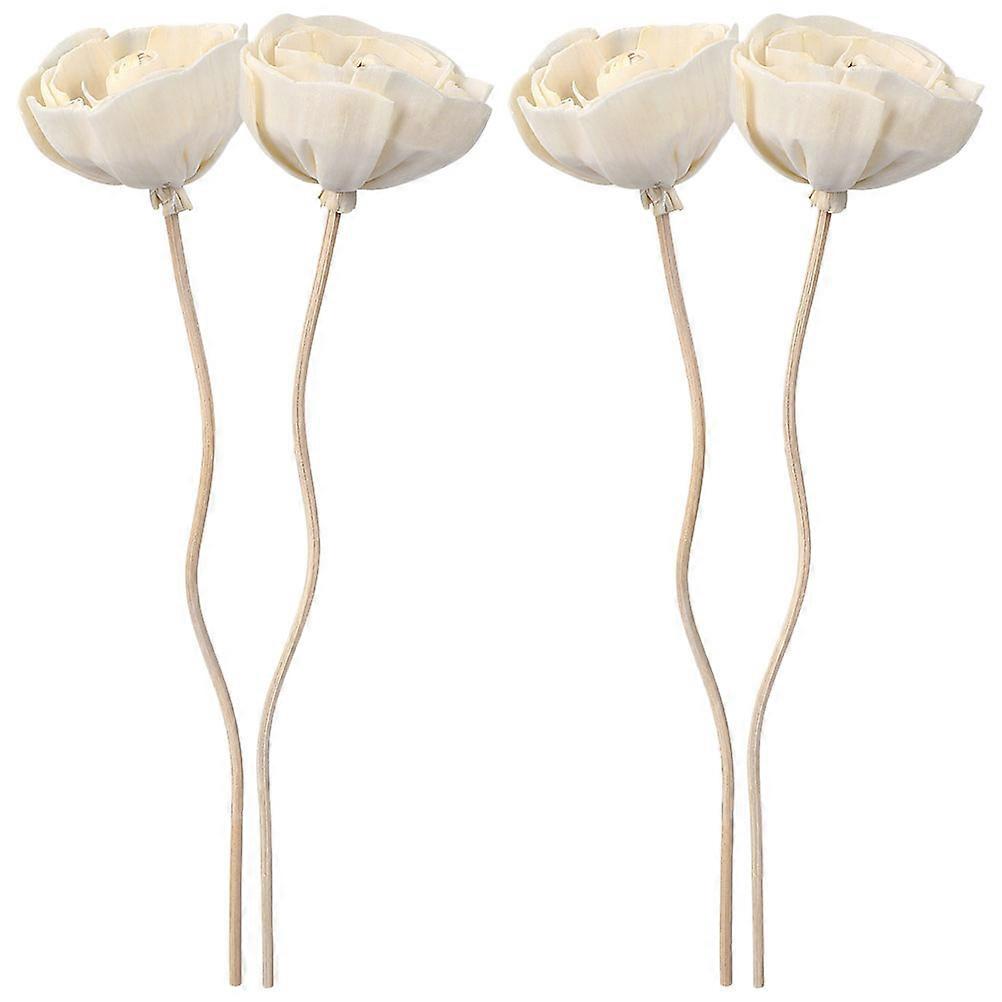 4pcs Diffuser Sticks Flower Aromatherapy Wood Sticks Fragrance Diffuser Sticks