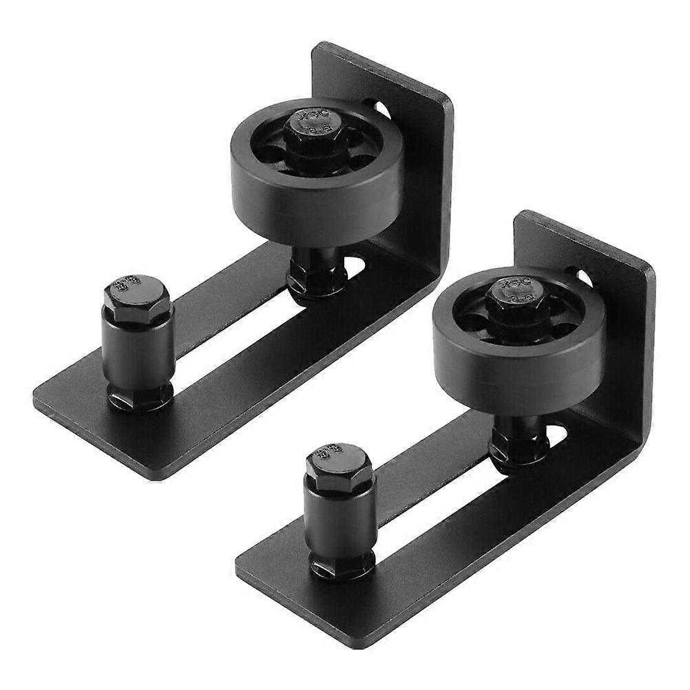 2pcs Adjustable Sliding Barn Door Floor Guide Bottom Wall Mount Roller Stay