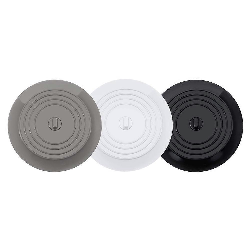 3Pcs Silicone Drain Covers For Bathroom Tub Kitchen Sink Assorted Color Flat Stoppers Replace Damaged Plugs