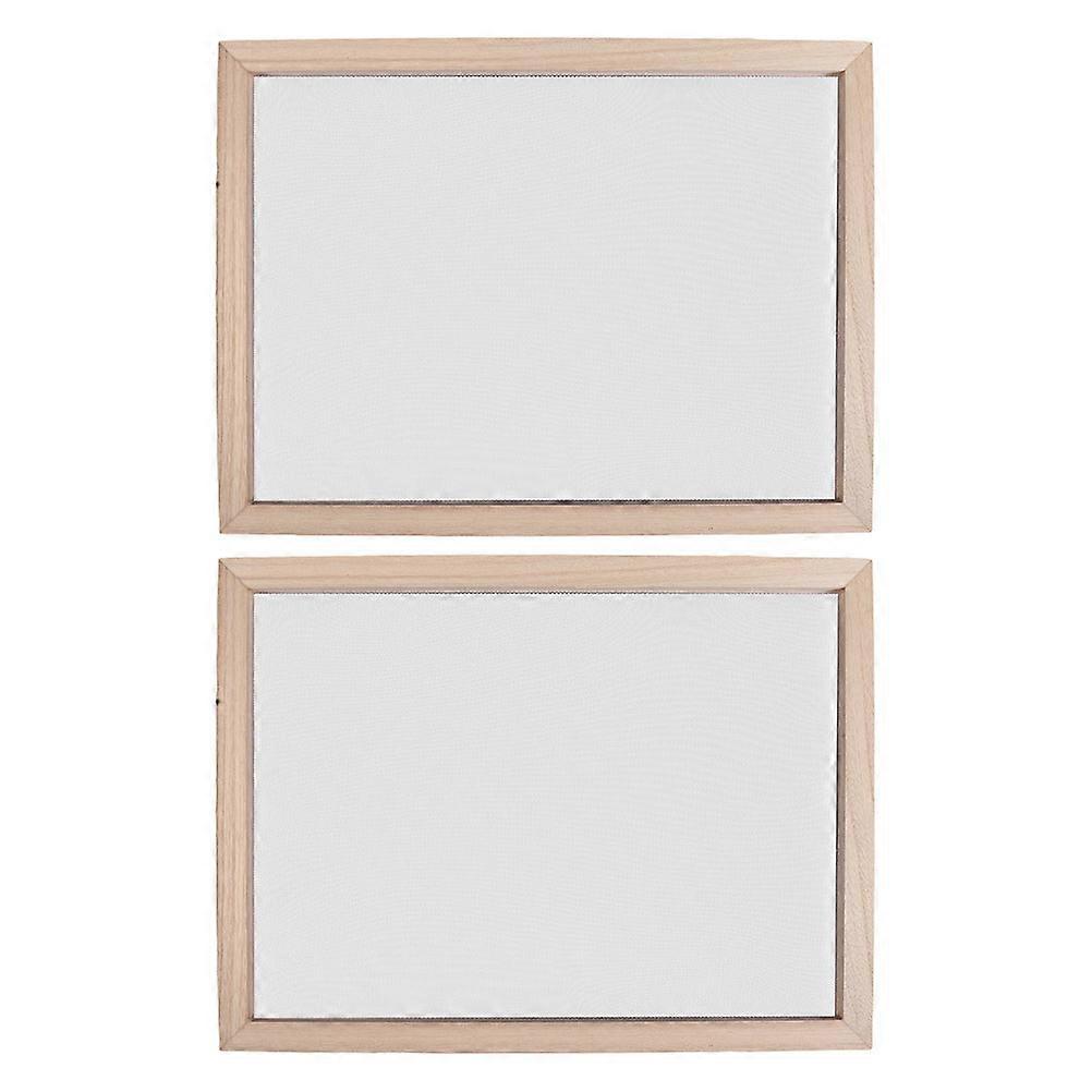 Wooden Paper Crafting Frame: Mesh Screen Double Layer Reusable Papermaking Mold for Crafting Activities