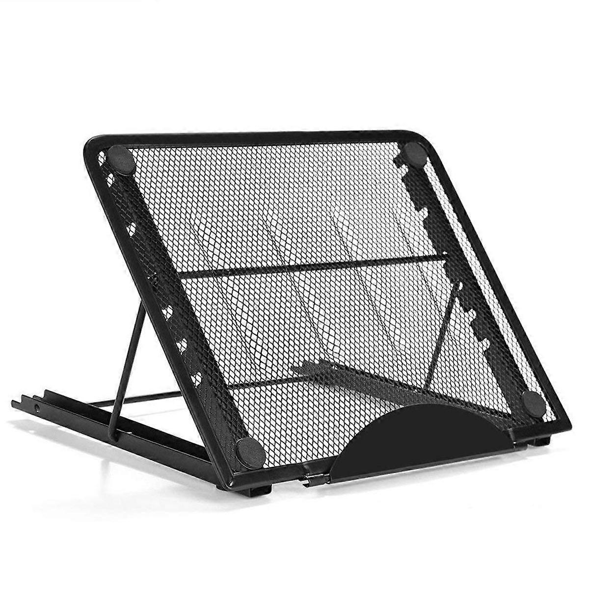 Adjustable Multifunctional Laptop Rack Foldable Lightweight Tablet Stand for Home Office Use Easy Storage Durable Design Black