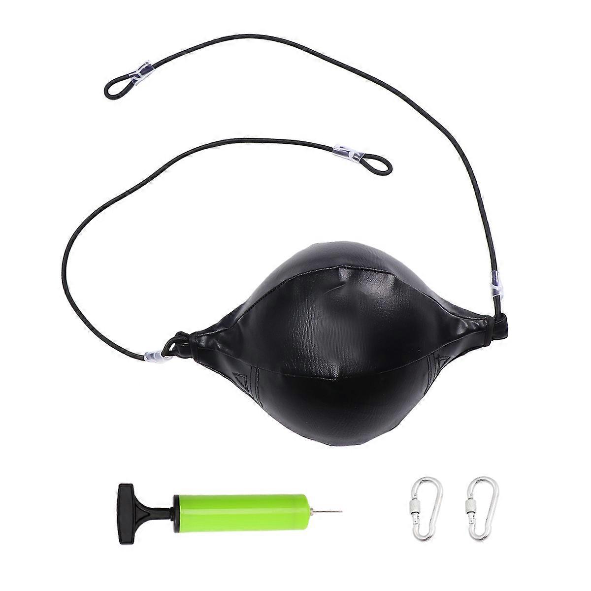 Speed Bag Boxing Elastic Training Ball Professional Workout Exercise Agility Training Black 1Set