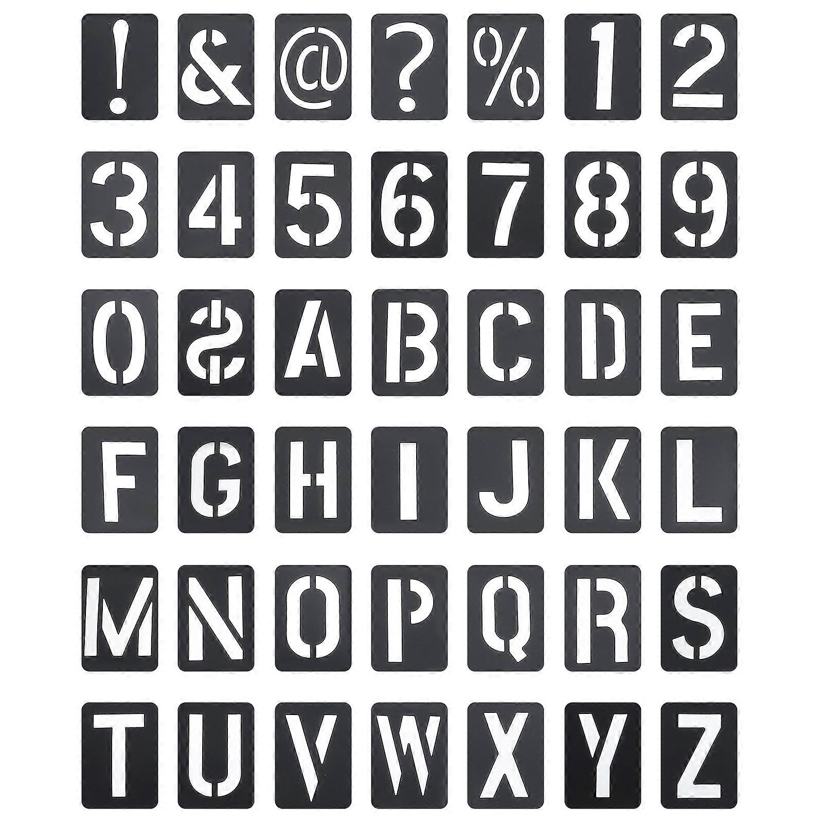 Washable Number & Alphabet Stencils Set Reusable Lightweight Templates for DIY Painting, Crafts, Walls, and