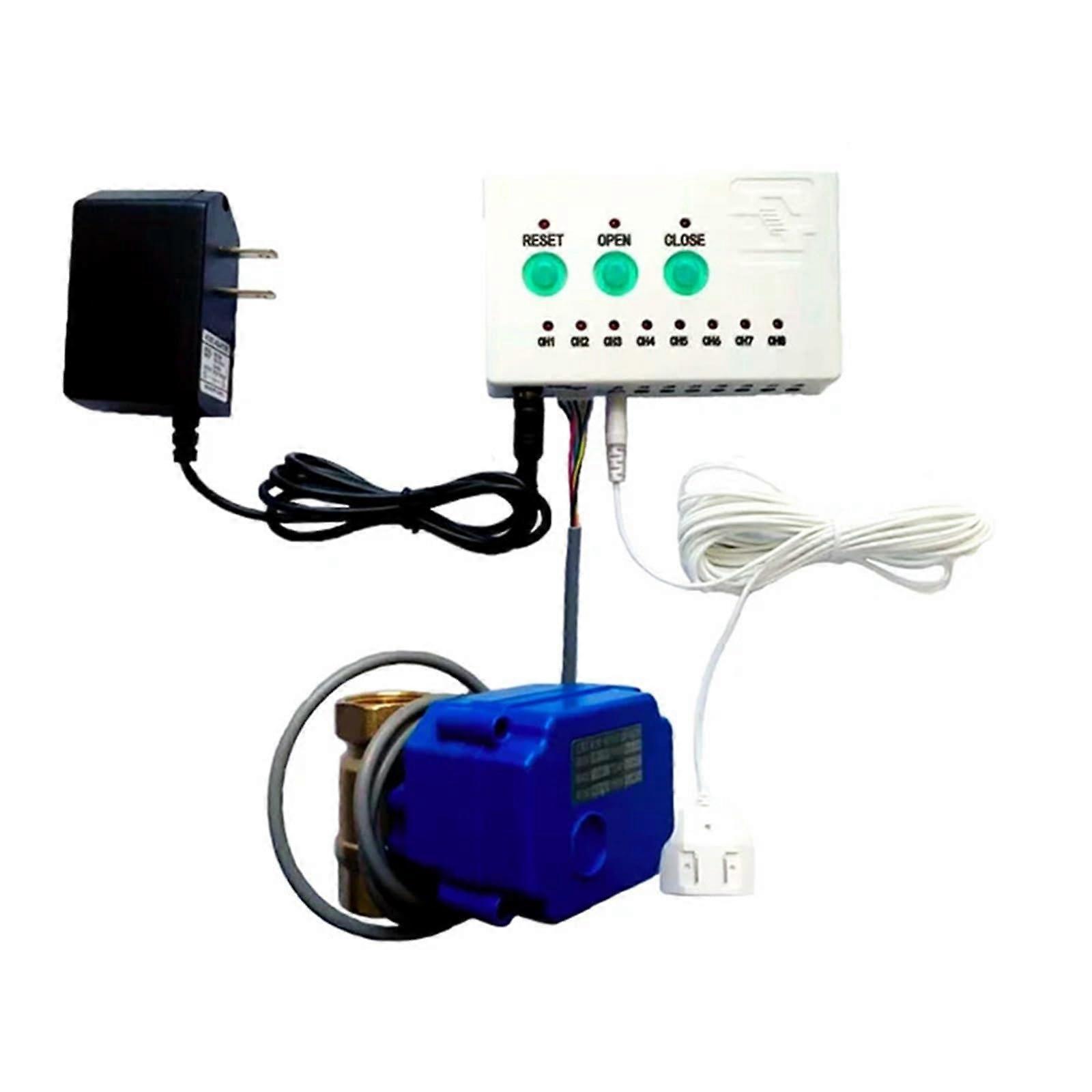 Electric Ball Valve with Leak Detection Sensor Auto Alarm ShutOff 1/2' EU 6 Sensors