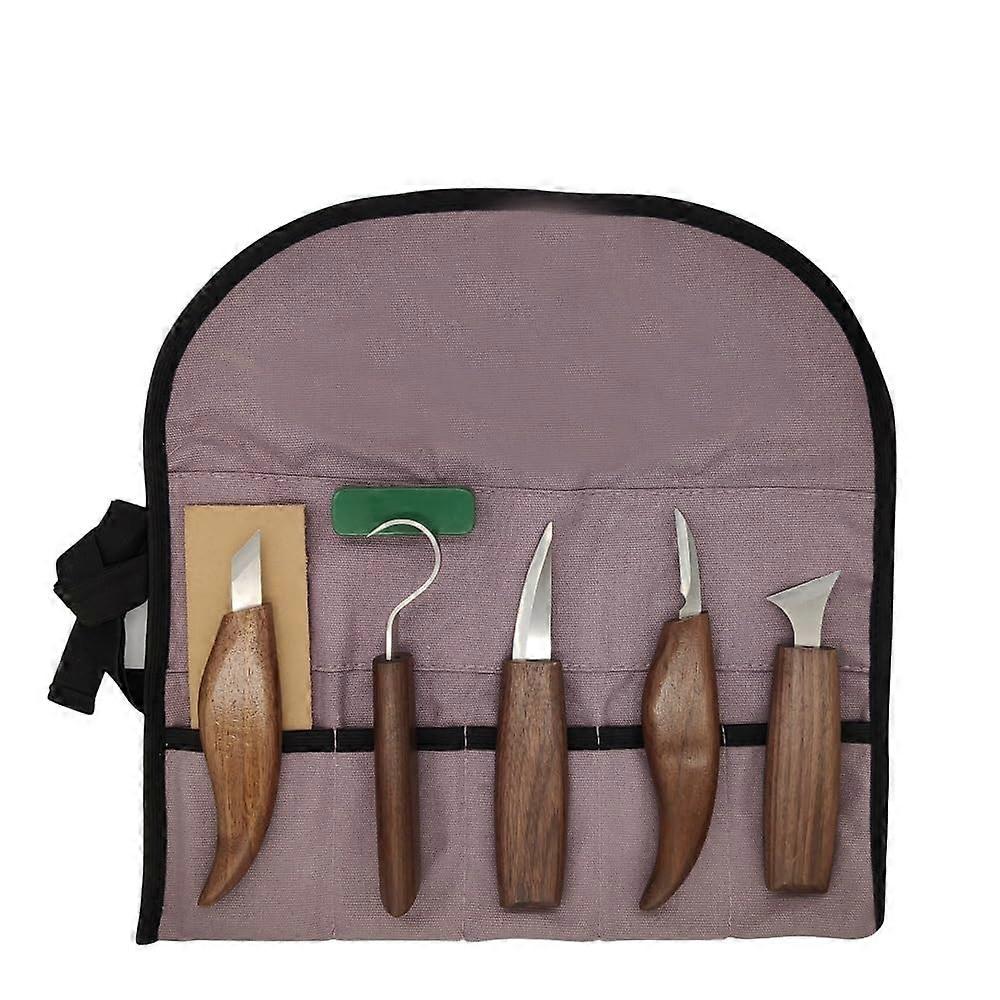 Woodworking Tools 8-Piece Carving Knife Chisel Set for Sculptural Spoon & Woodcarving Projects, Hand Tool Kit