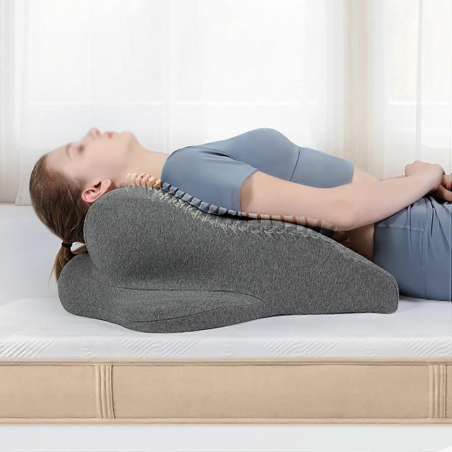 Wedge Pillow Back And Reading Support, Extra Large Grey Cushion With Washable Cover