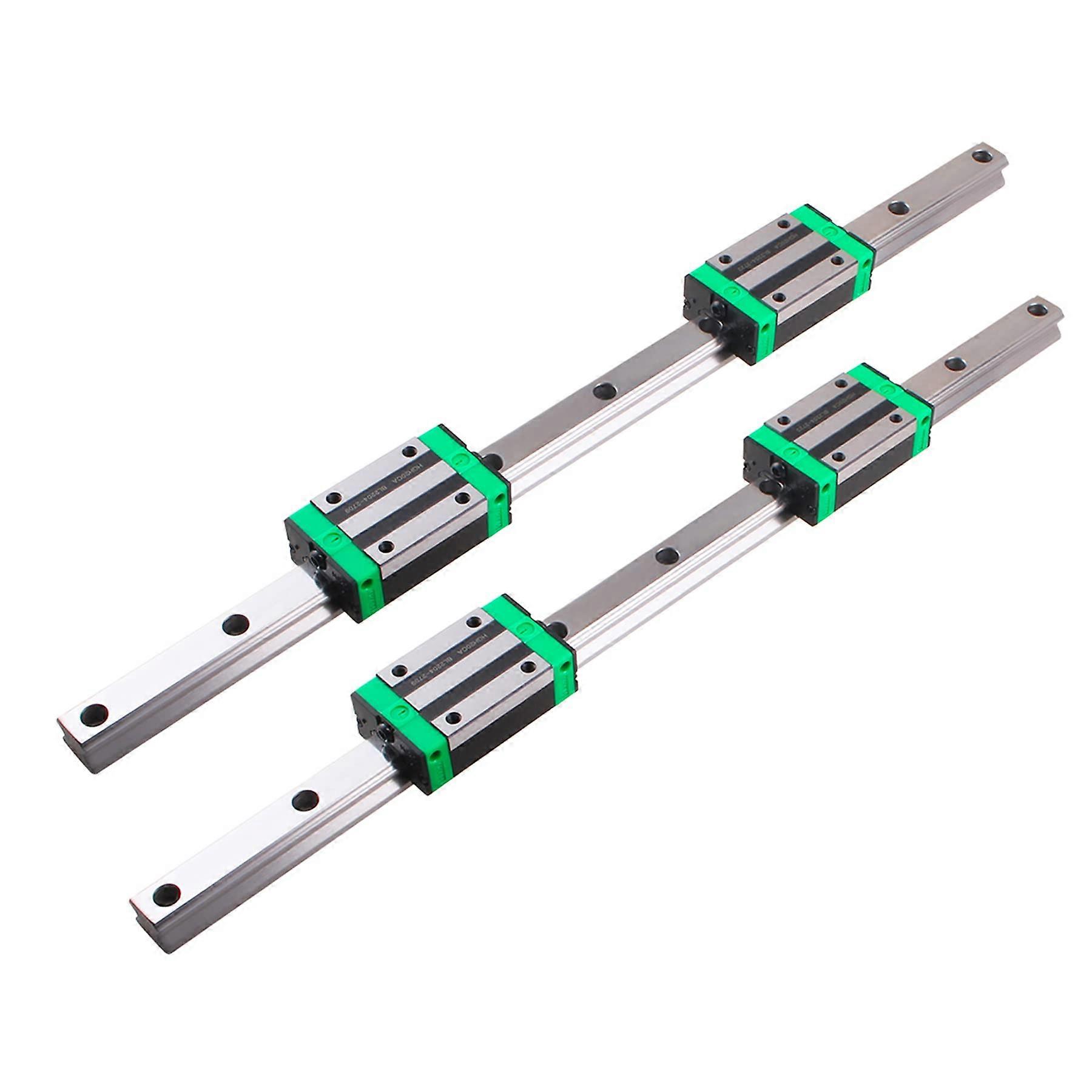 HGR20 Linear Guide Rail 600mm (23.6") with 4pcs HGH20CA Square Slide Block for CNC Router Lathes Milling Machines