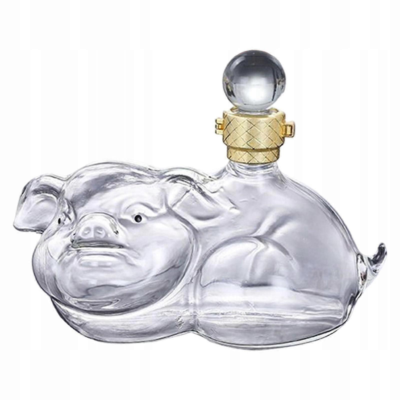 Pig Shaped Whiskey Decanter 1000ml For Home Restaurant