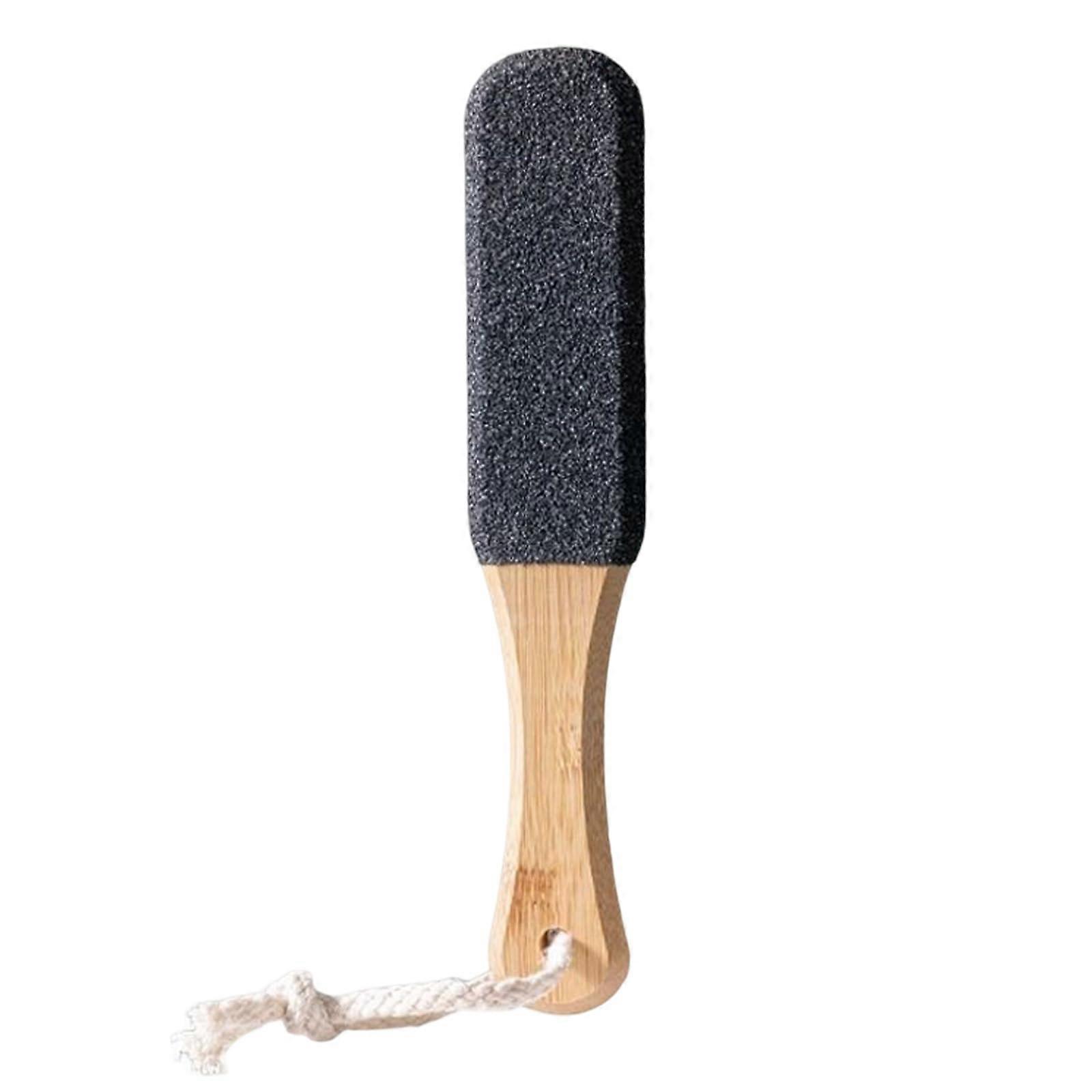 Foot File Pumice Stone for Feet with Wooden Handle, Professional Pedicure Rasp for Removing Hard Skin and Calluses