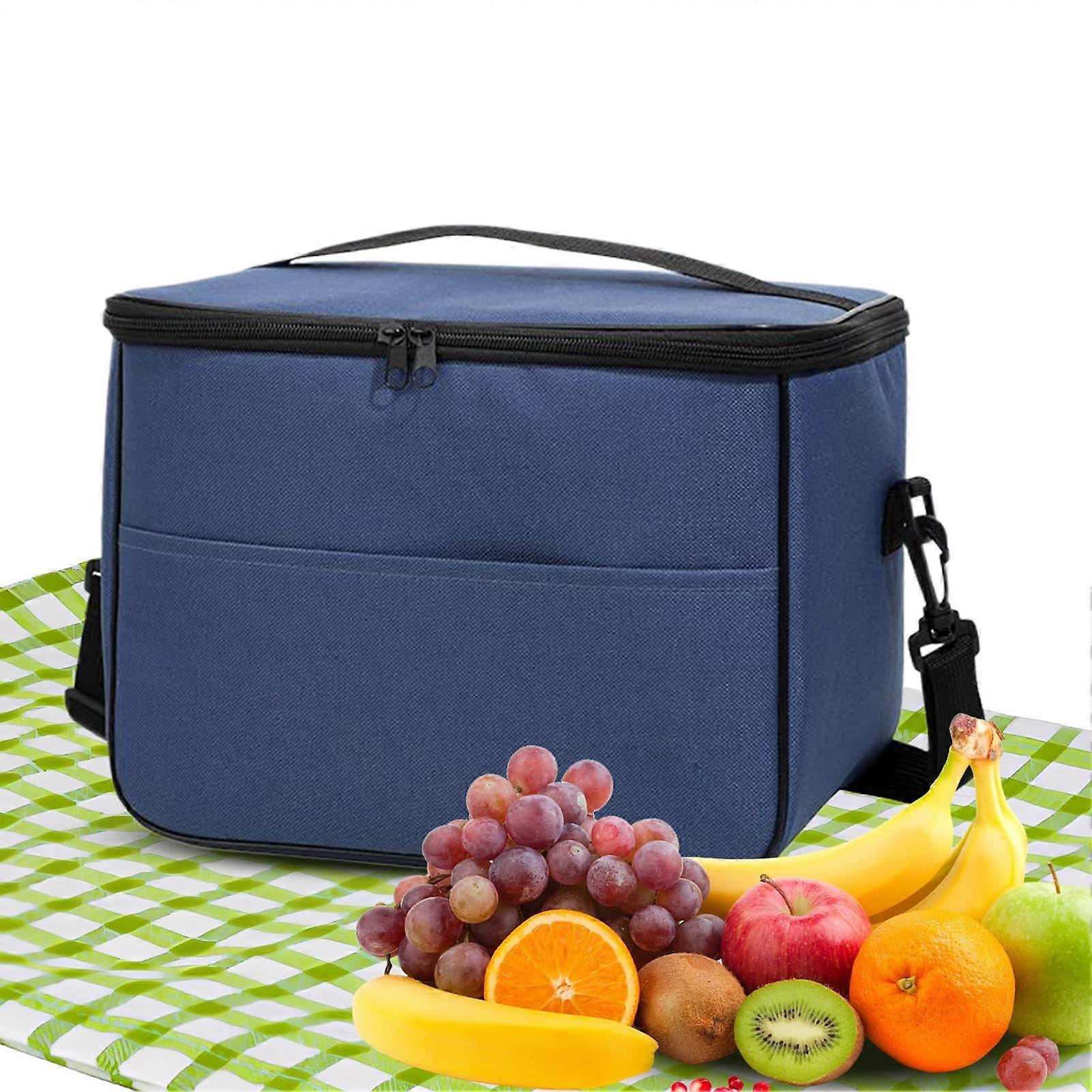 Isolated lunch bag – leakproof filter, adjustable strap Ice container, waterproof storage, lightweight organizer Narrow Blue