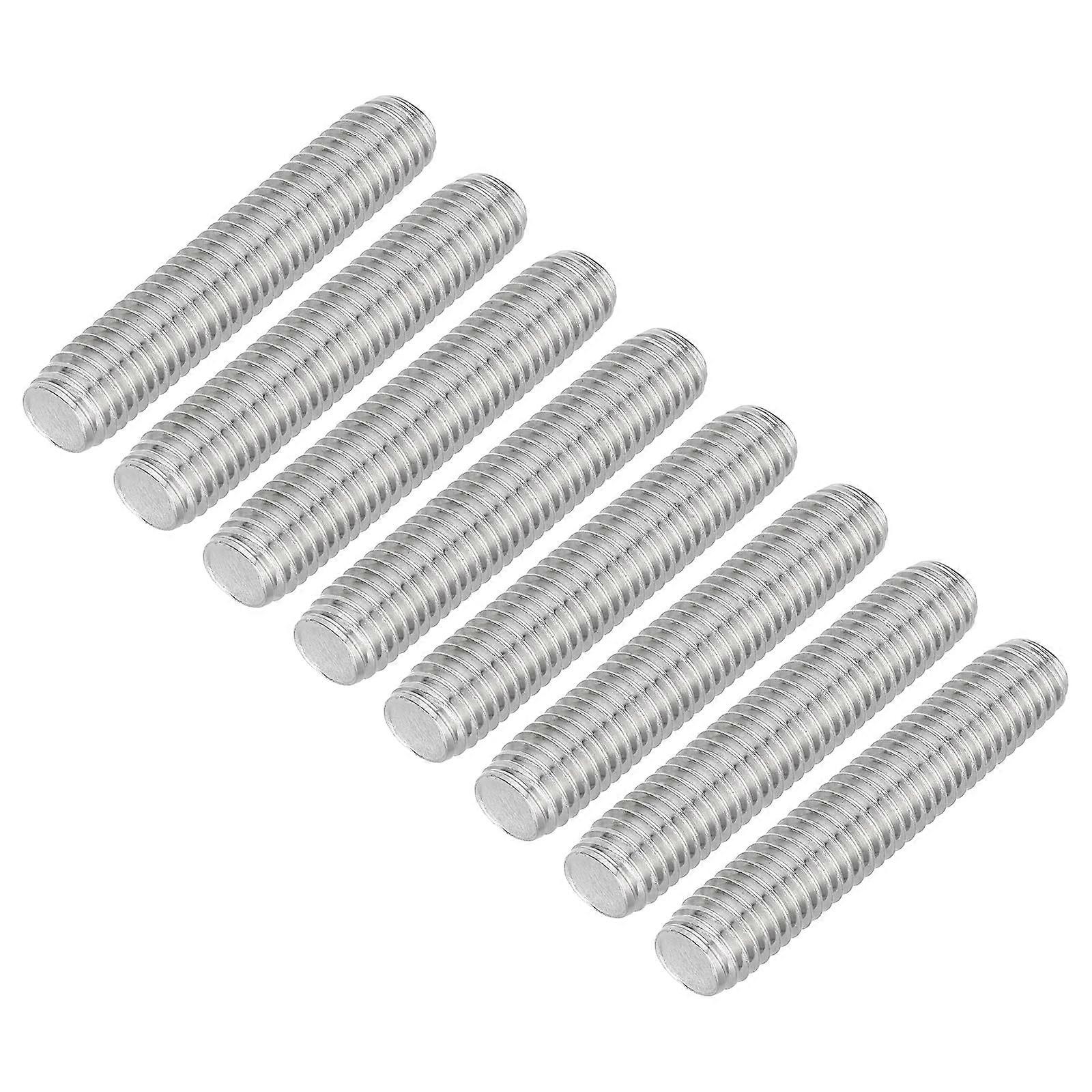 8Pack M10 x 50 mm Fully Threaded Studs, 304 Stainless Steel, RightHand Thread, Threaded Rods with M101.5 Pitch for Furniture and Machine Assembly