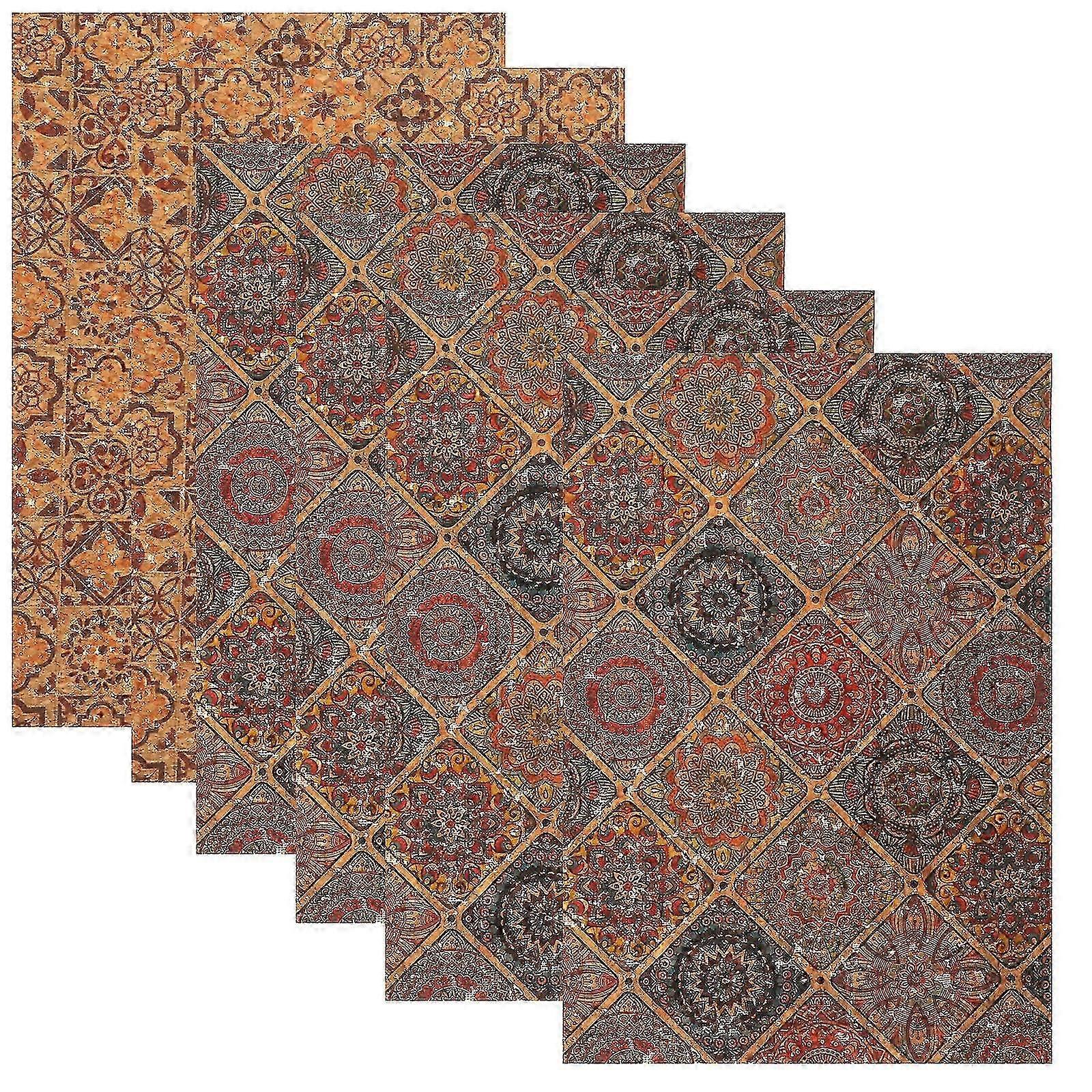 6-Sheet Coloured Cork Fabric for DIY Sewing & Craft Projects - Decorative & Durable